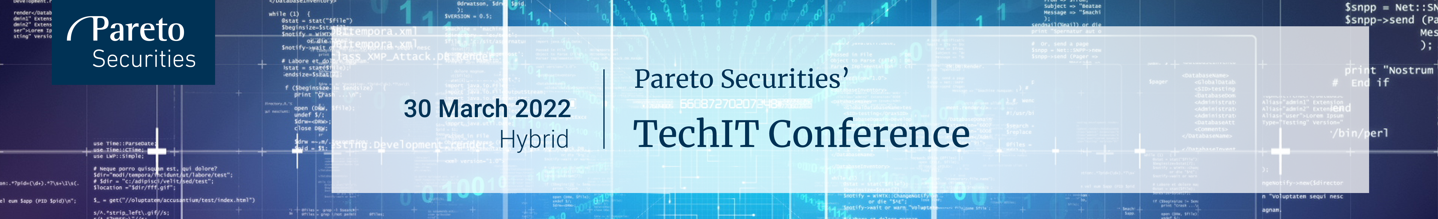 Header image for Pareto Securities' TechIT Conference