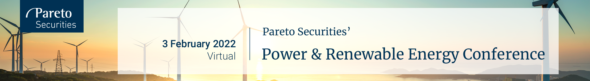 Header image for Pareto Securities' 24th annual Power & Renewable Energy Conference
