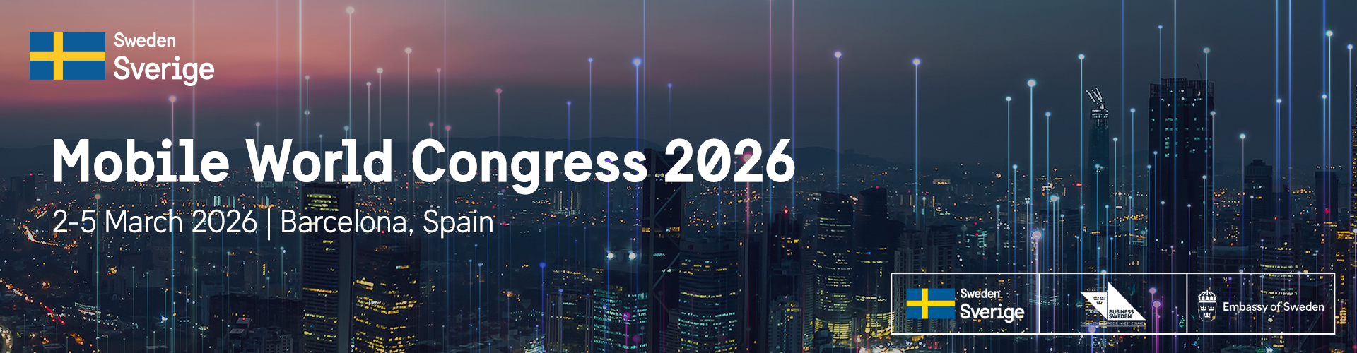 Header image for The Swedish Pavilion at Mobile World Congress 2026
