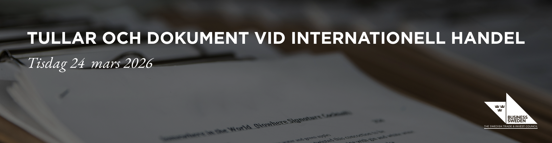 Huvudbild för Tullar och dokument vid internationell handel