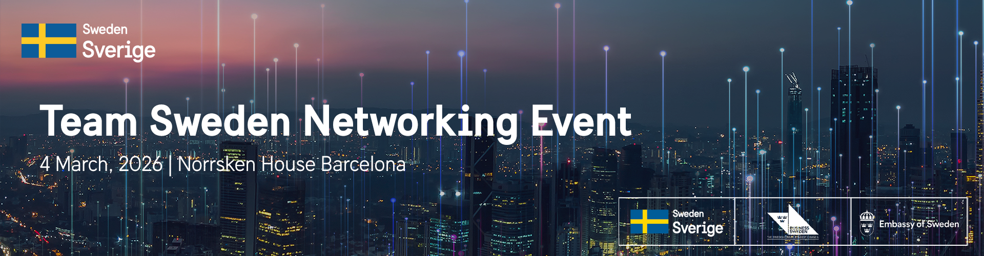 Header image for #MadeWithSweden Networking Evening