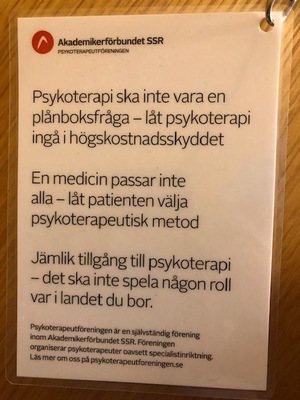 Profile image for Psykoterapi - jämlik tillgång & inte en plånboksfråga