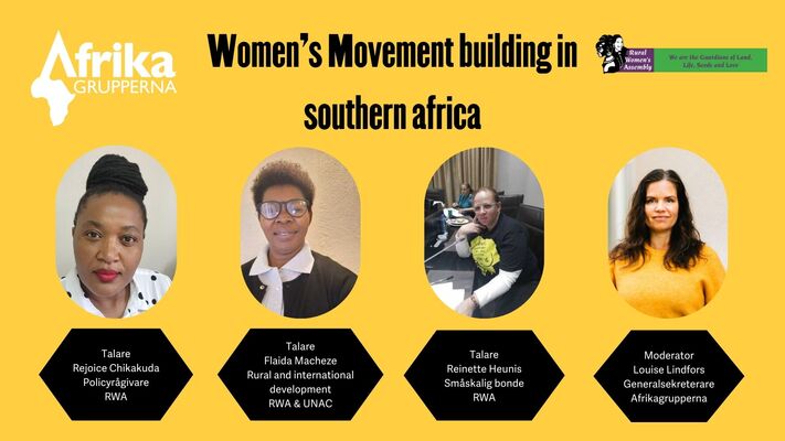 Profilbild för 14. Women’s Movement building in Southern Africa: The guardians of land, seeds, life and nature