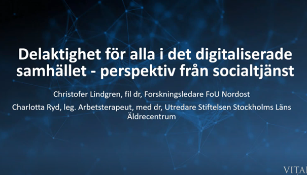 Profile image for Delaktighet för alla i det digitaliserade samhället - perspektiv från socialtjänst