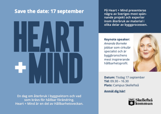 Profilbild för Heart + Mind. En dag om återbruk i byggsektorn