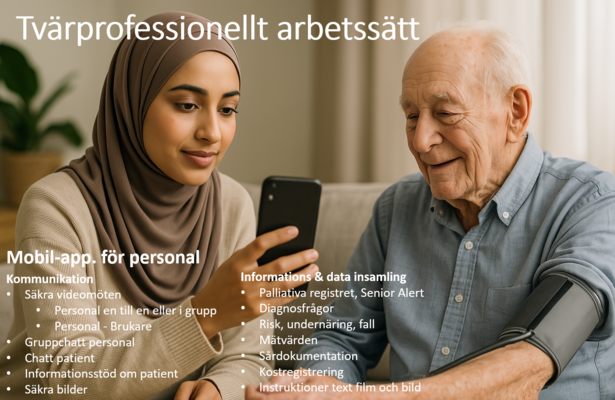 Profilbild för Digital vård i hälsoportalen mellan Hemsjukvård och hemtjänst i Mölndals stad