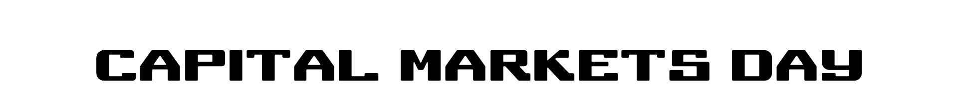 Header image for Capital Markets Day