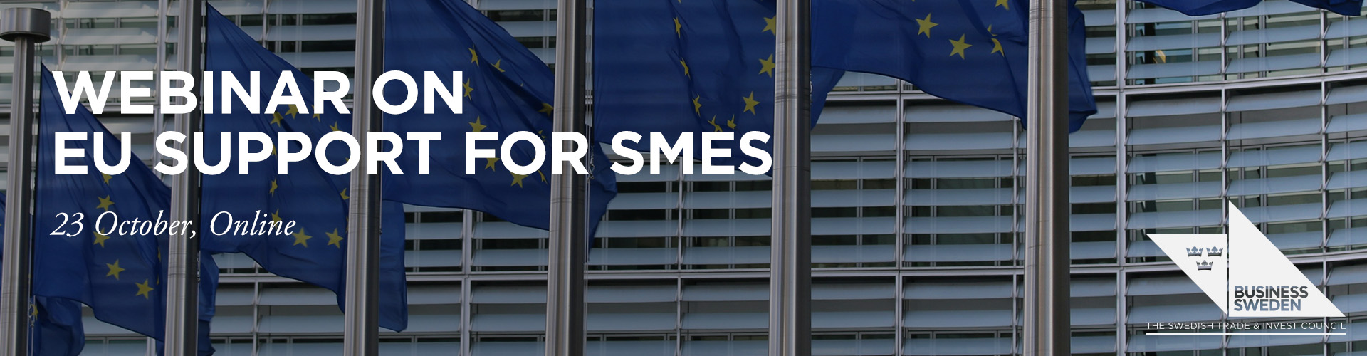 Header image for Webinar on EU Support for SMEs