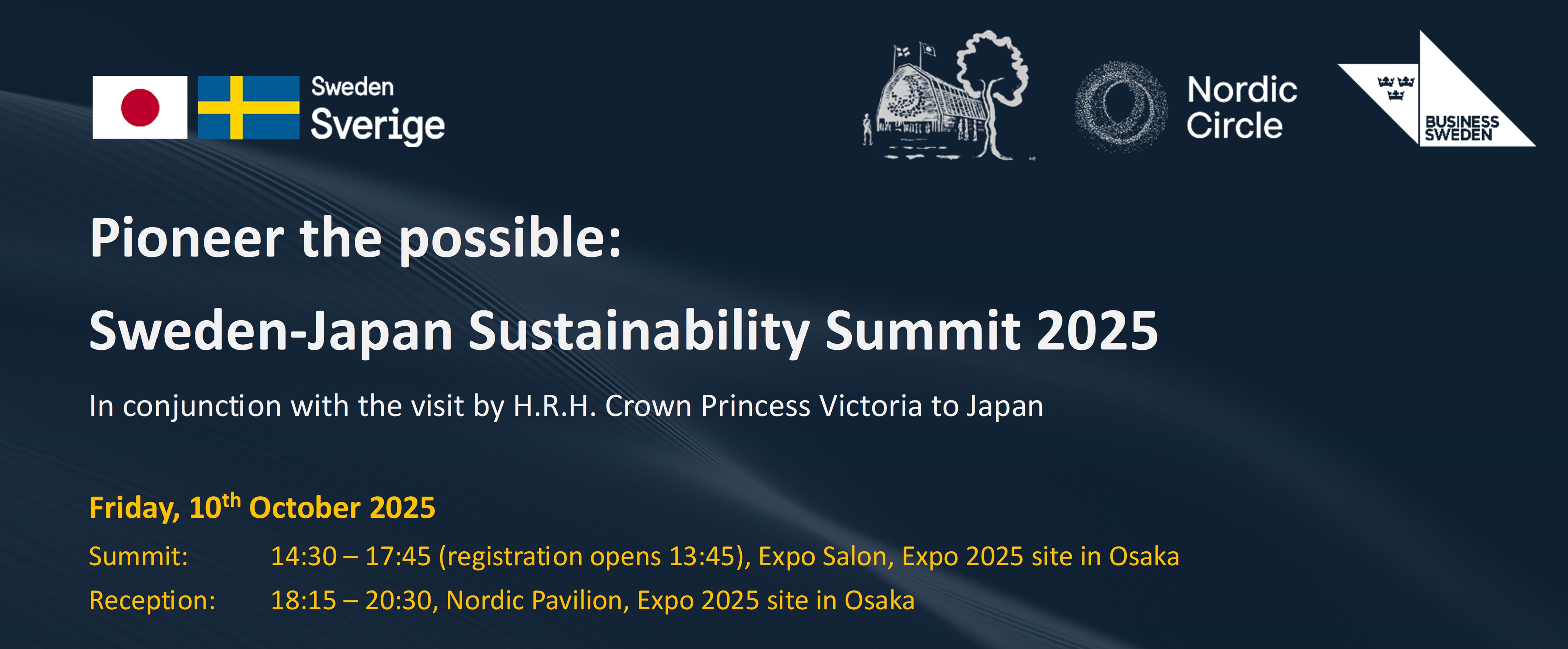 Header image for Sweden-Japan Sustainability Summit 2025 | スウェーデン・日本サステナビリティ・サミット2025