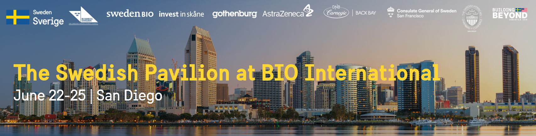 Header image for Welcome to the Swedish Pavilion at BIO International 2026!
