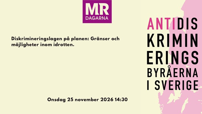 Profilbild för Diskrimineringslagen på planen: Gränser och möjligheter inom idrotten.