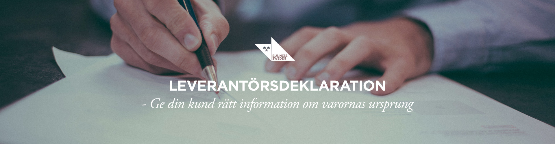 Huvudbild för Leverantörsdeklaration - ge din kund rätt information om varornas ursprung