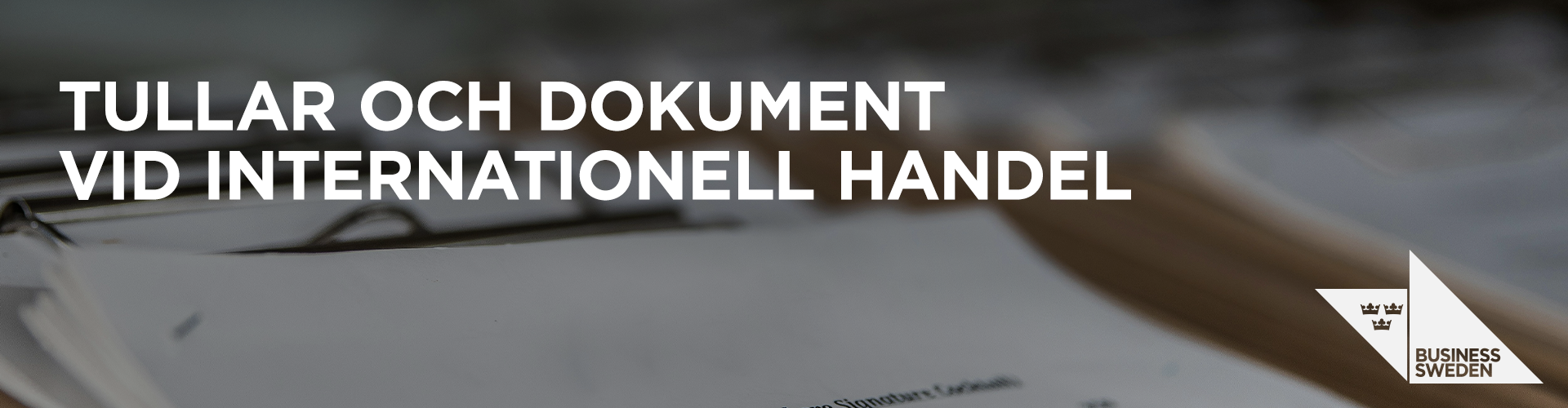 Huvudbild för Tullar och dokument vid internationell handel
