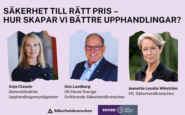 Profilbild för Säkerhet till rätt pris – hur skapar vi bättre upphandlingar?