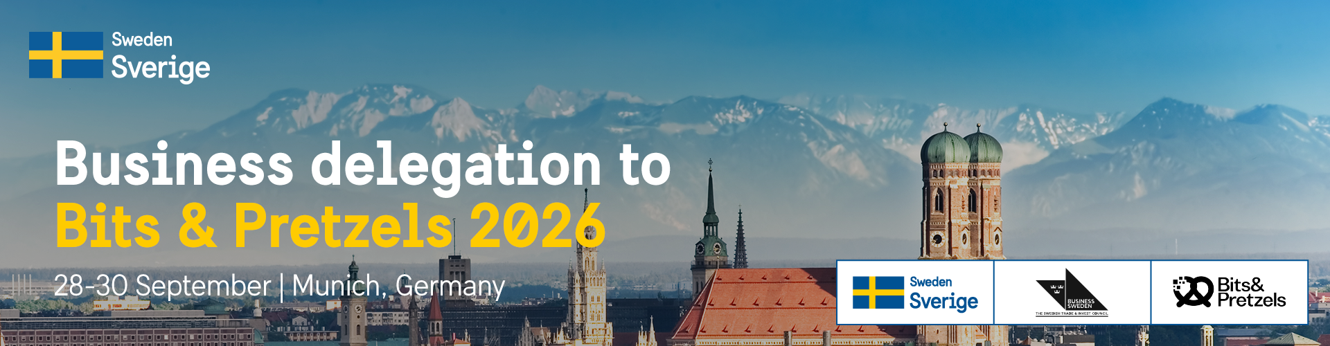 Header image for Join us at Bits & Pretzels - Sweden is the Guest Country of the Conference