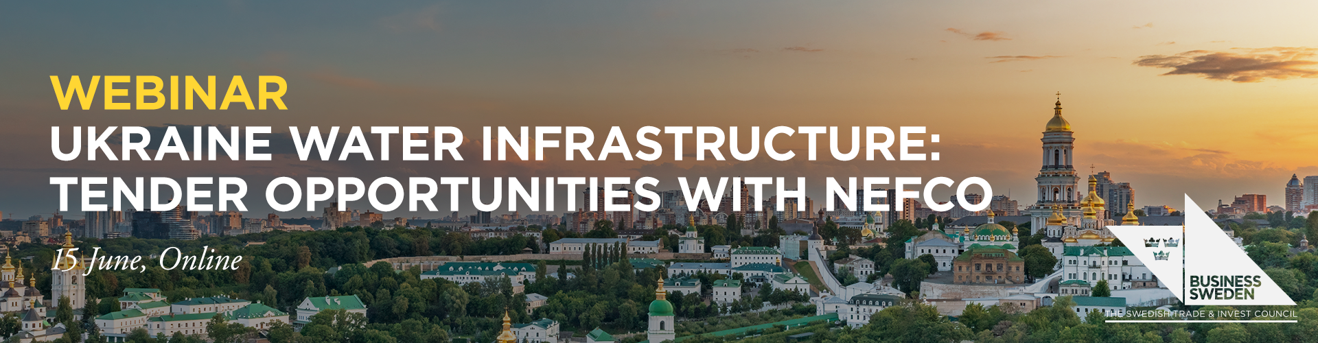 Header image for Webinar: Ukraine Water Infrastructure: Tender Opportunities with Nefco